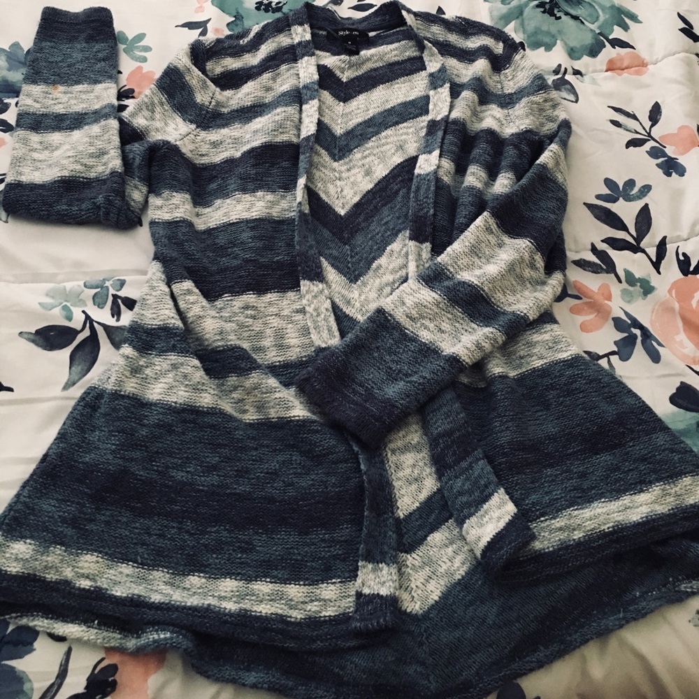 Style& co knitted long cardigan